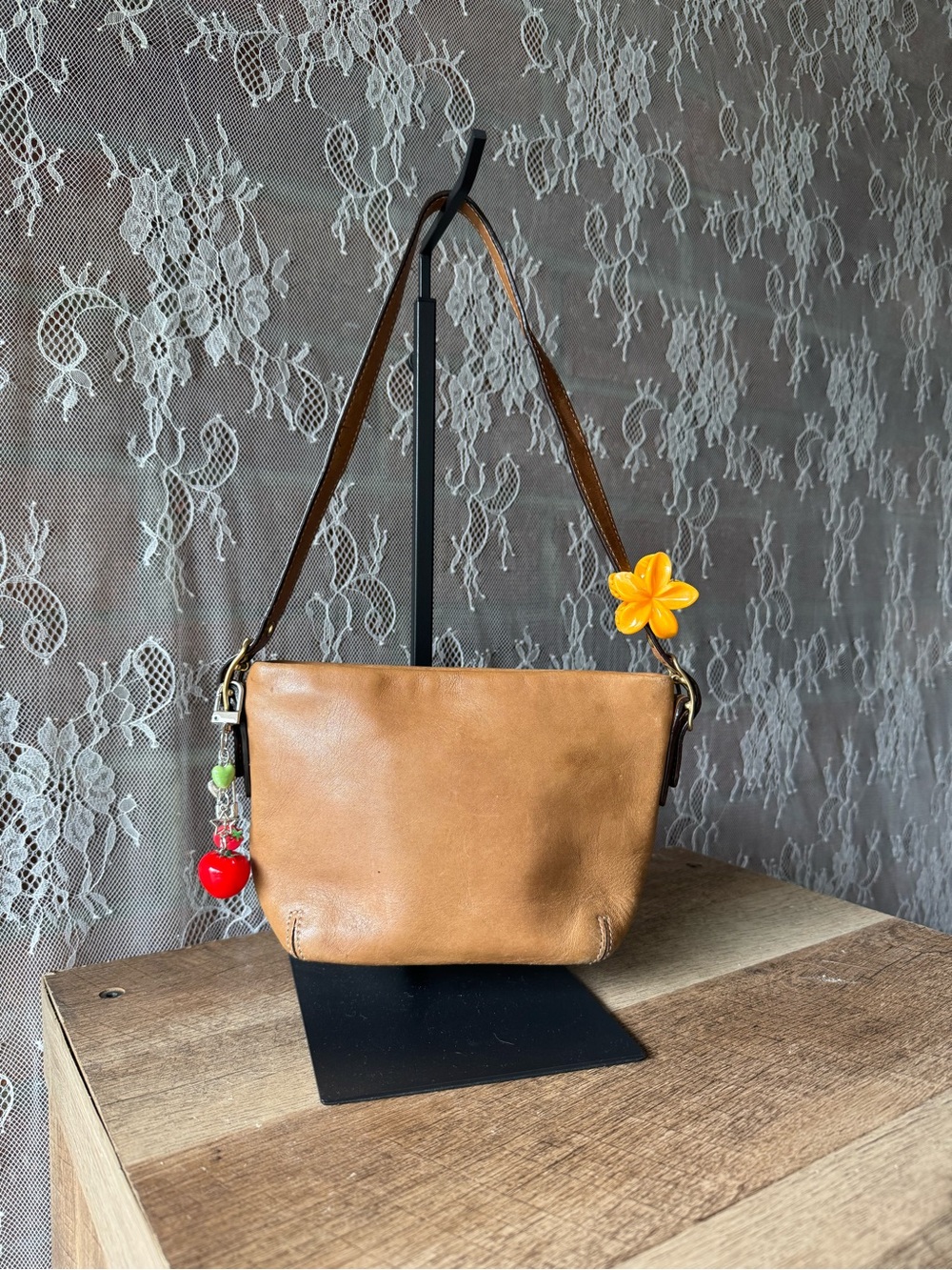 Coach Mini Shoulder Bag in Tan and Brown
